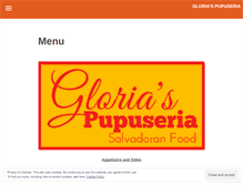 Tablet Screenshot of gloriaspupuseria.com